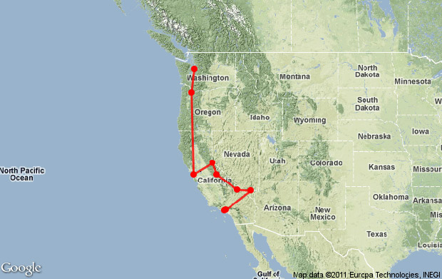 Travel Itinerary For Usa Usa West Coast Itinerary Don T Ever