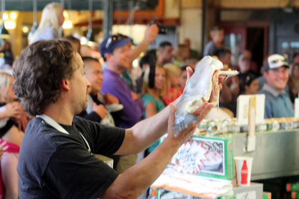 Throwing Fish at Pike Place Market