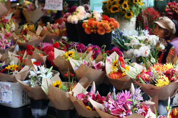 Flowers for sale at Pike Place Market