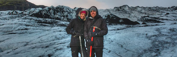 Walking On A Glacier In Iceland