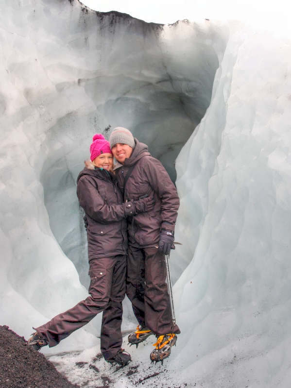 In front of a Glacier Cave