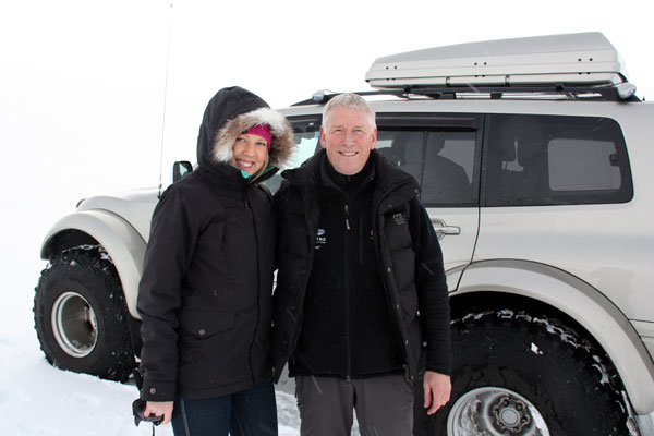 Amy and Oskar on Langjökull glacier