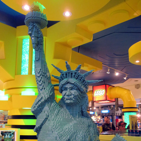 Statue of Liberty made out of Lego
