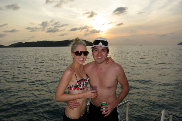 Amy and Kieron on the Sunset Dinner Cruise